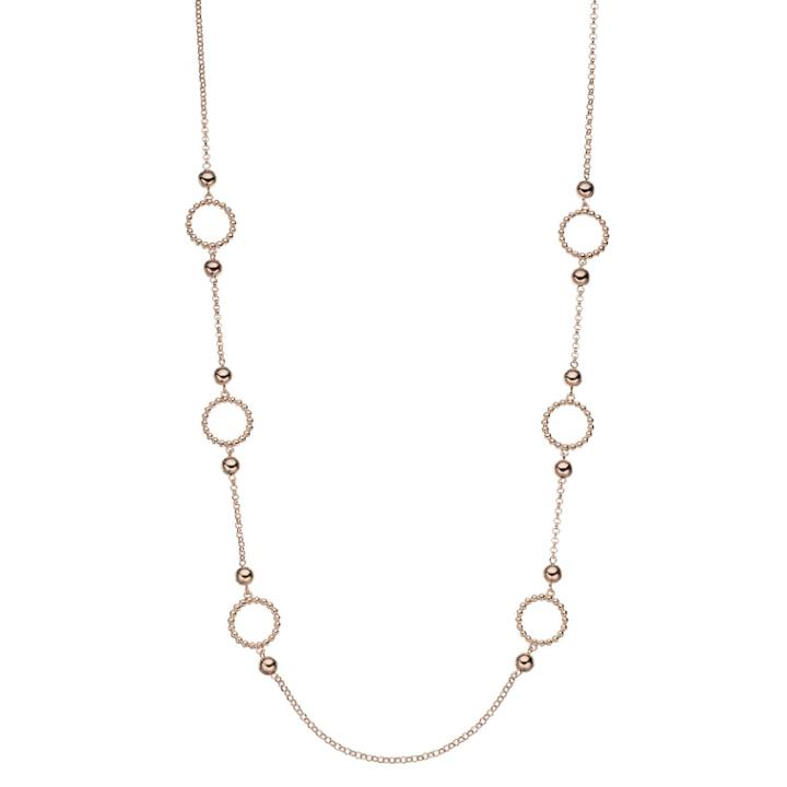 Circle Bubble Link Long Necklace, Women's, Pink