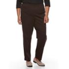 Plus Size Croft & Barrow&reg; Twill Pull-on Pants, Women's, Size: 3x Short, Dark Brown