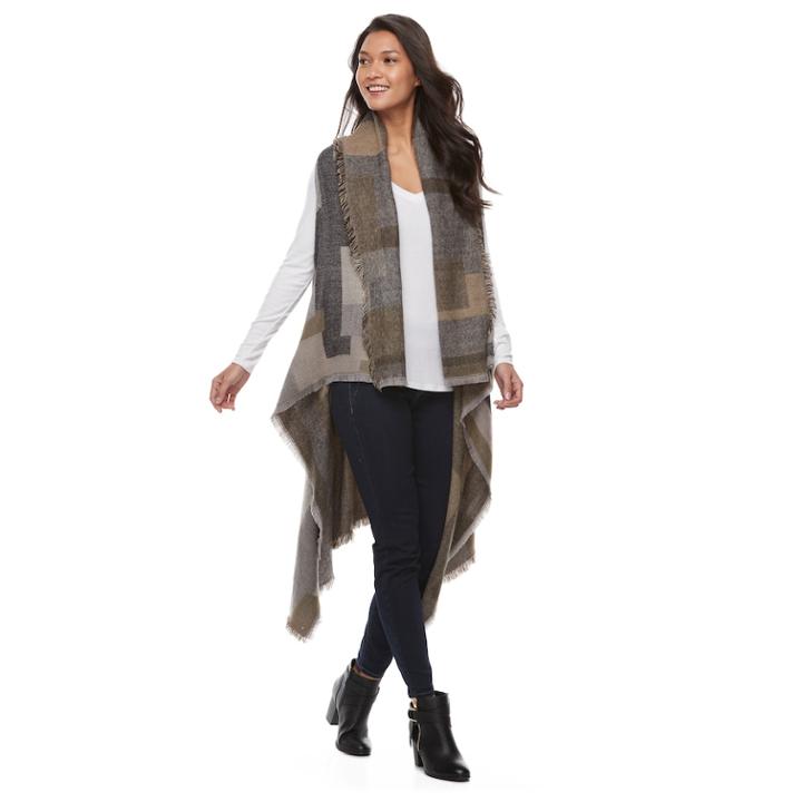 Apt. 9&reg; Colorblock Vest, Women's, Dark Beige