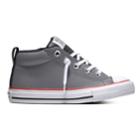 Boys' Converse Chuck Taylor All Star Street Mid Leather Sneakers, Size: 6, Grey