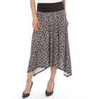 Women's Apt. 9&reg; Print Shark-bite Midi Skirt, Size: Regular, Ovrfl Oth