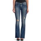 Women's Rock & Republic&reg; Kasandra Destructed Slim Bootcut Jeans, Size: 8 - Regular, Med Blue