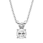 1/2 Carat T.w. Igl Certified Diamond 18k Gold Solitaire Pendant Necklace, Women's, Size: 18, White