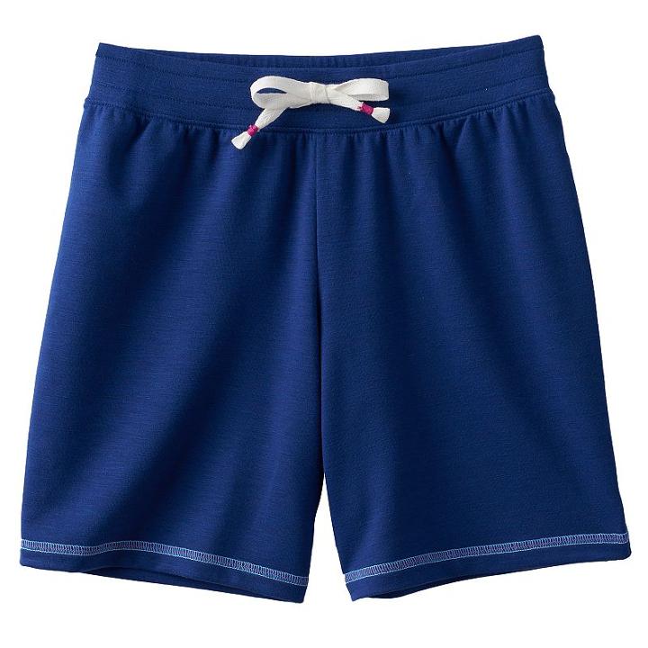 Girls 7-16 & Plus Size So&reg; Slubbed Soft Midi Shorts, Girl's, Size: 12, Dark Blue