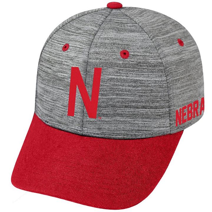 Adult Nebraska Cornhuskers Backstop Snapback Cap, Men's, Med Grey