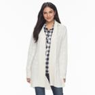 Petite Napa Valley Textured Open-front Cardigan, Women's, Size: Xl Petite, Natural