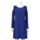 Women's Scarlett Cold-shoulder Shift Dress, Size: 4, Blue