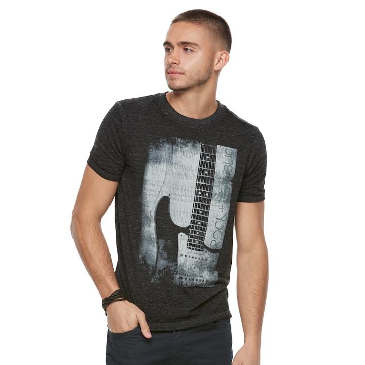 Boys 8-20 Rock & Republic Short Sleeve Guitar Graphic Tee, Size: Xl, Black