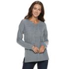 Women's Sonoma Goods For Life&trade; Cable Knit Lace-up Sweater, Size: Large, Med Grey