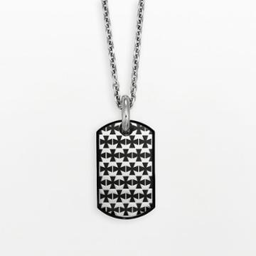 Axl By Triton Stainless Steel Cross Dog Tag - Men, Grey