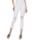 Women's Jennifer Lopez Ripped Super Skinny Ankle Jeans, Size: 14, White