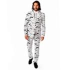 Men's Opposuits Slim-fit Tashtastic Suit & Tie Set, Size: 38 - Regular, White