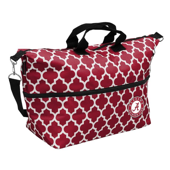 Logo Brand Alabama Crimson Tide Quatrefoil Expandable Tote, Women's, Red