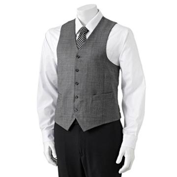 Chaps Wool Charcoal Suit Vest