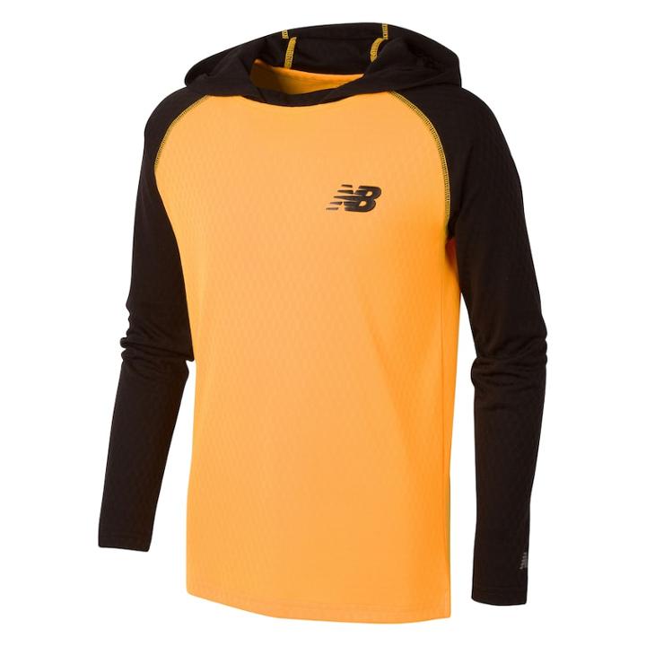 Boys 8-20 New Balance Hooded Performance Pullover Hoodie, Size: 18-20, Brt Orange