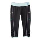 Girls 7-16 Fila Sport&reg; Contrast Stitch Capri Leggings, Girl's, Size: L(14), Black
