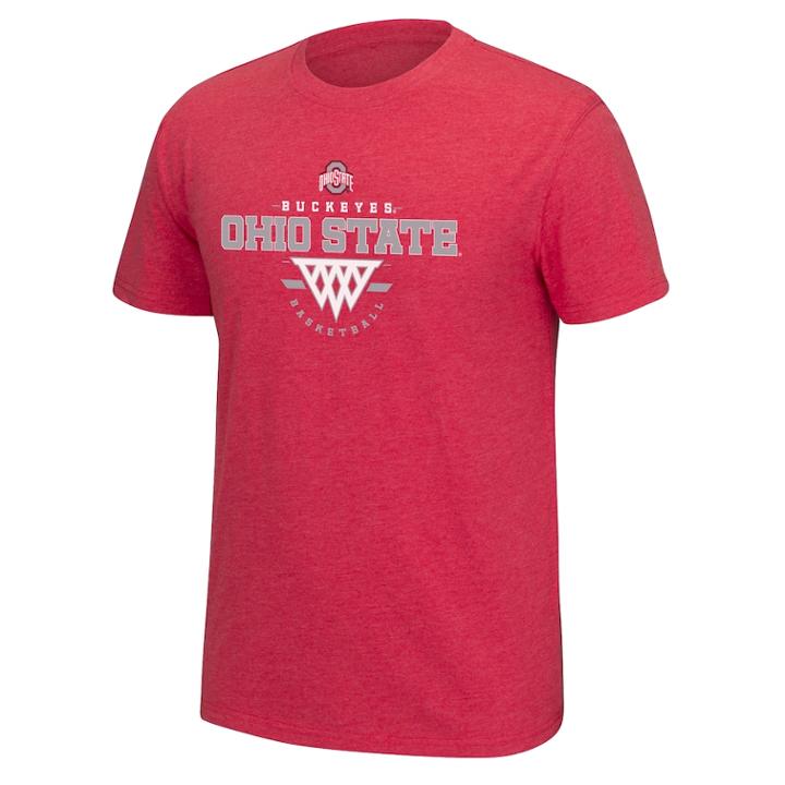 Men's Ohio State Buckeyes Hoops Tee, Size: Medium, Brt Red