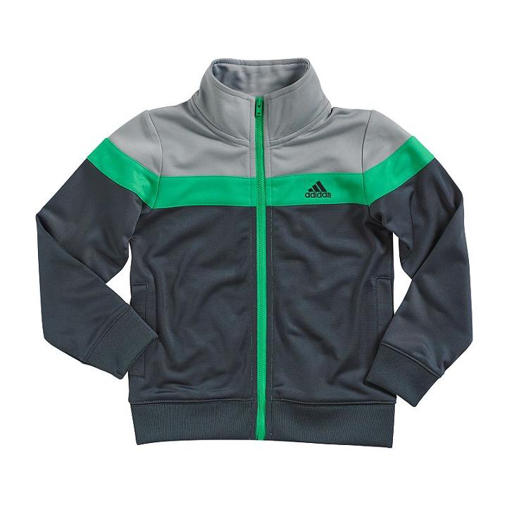 Boys 4-7x Adidas Tricot Colorblock Jacket, Boy's, Size: 4, Dark Grey