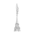 Sterling Silver 1/10-ct. T.w. Diamond Accent Eiffel Tower Charm, Women's, Grey