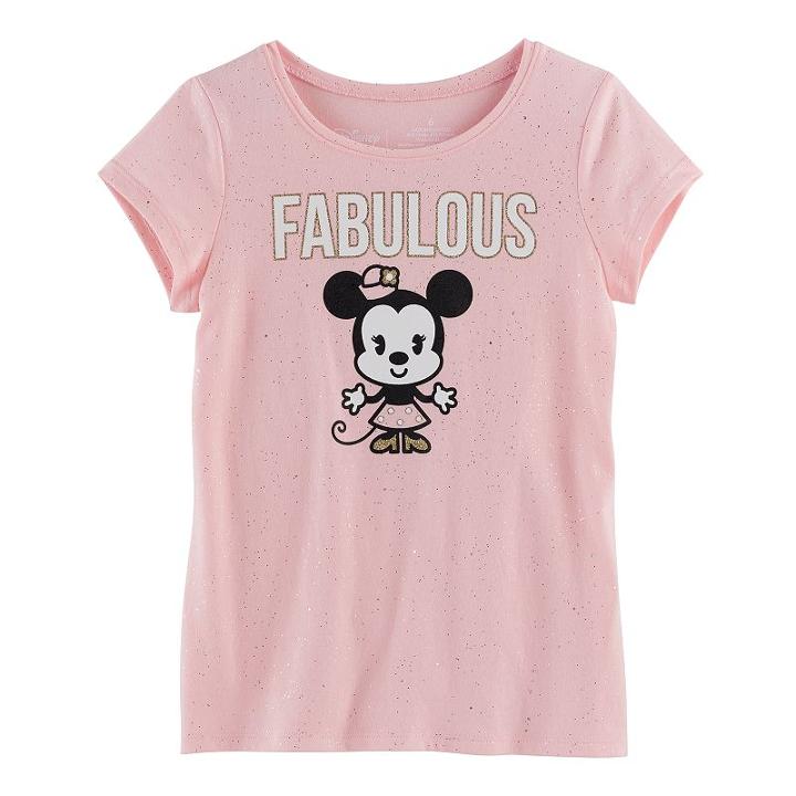 Disney's Minnie Mouse Girls 4-7 Fabulous Tee By Jumping Bean&reg;, Girl's, Size: 4, Brt Pink