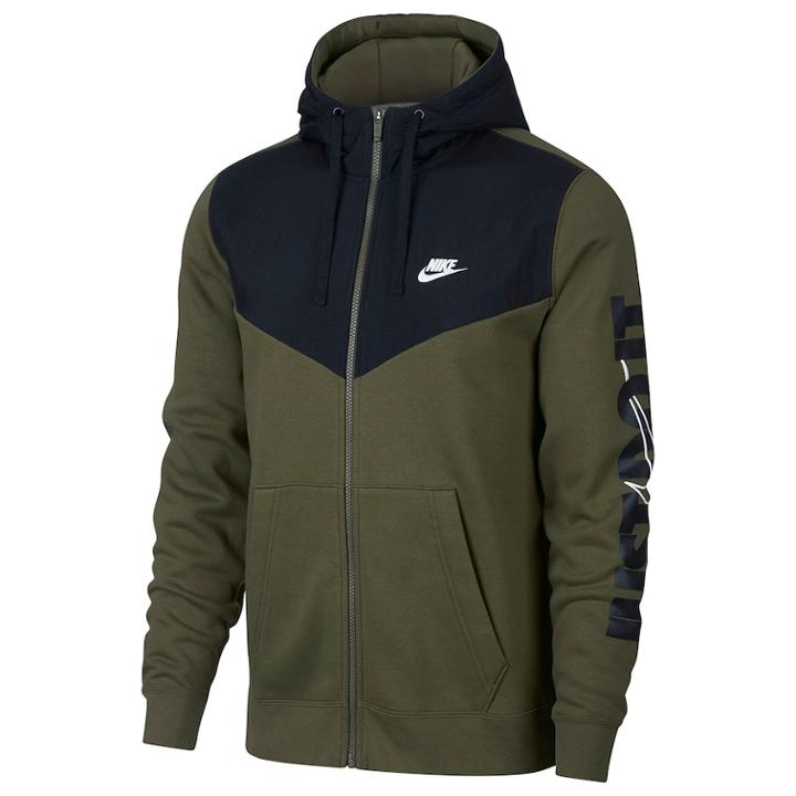 Men's Nike Full-zip Fleece Hoodie, Size: Xxl, Green