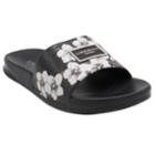 London Fog Cherio Women's Slide Sandals, Size: Medium (7), Black