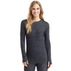Women's Cuddl Duds Soft Knit Long Sleeve Top, Size: Medium, Grey (charcoal)