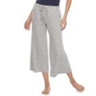 Women's Sonoma Goods For Life&trade; Wide-leg Crop Lounge Pants, Size: Small, Med Grey