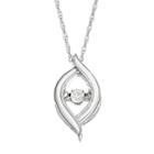 Dancing Love Diamond Accent Sterling Silver Marquise Pendant Necklace, Women's