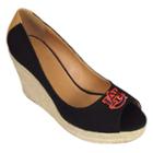 Women's Campus Cruzerz Auburn Tigers South Park Platform Wedge Heels, Size: 8, Black
