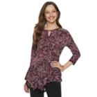 Women's Dana Buchman Keyhole Asymmetrical Top, Size: Xl, Pink
