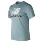 Men's New Balance Stacked Logo Tee, Size: Xxl, Light Blue