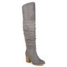 Journee Collection Kaison Women's Over-the-knee Boots, Size: 10.5 Wc, Med Grey