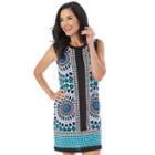 Women's Ab Studio Print Textured Shift Dress, Size: Regular, Ovrfl Oth
