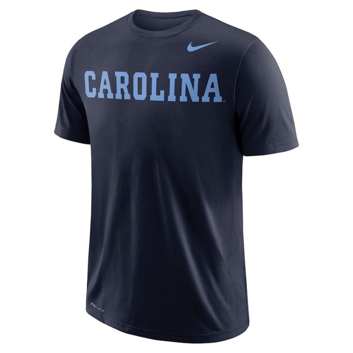 Men's Nike North Carolina Tar Heels Wordmark Tee, Size: Small, Blue (navy)