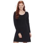 Juniors' So&reg; Lace-up Back Skater Dress, Teens, Size: Xl, Black