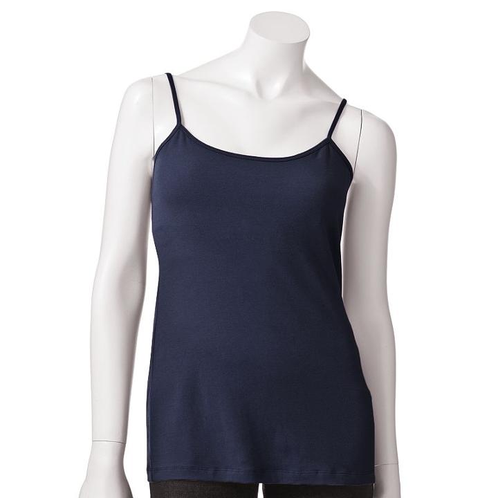 Women's Sonoma Goods For Life&trade; Everyday Scoopneck Camisole, Size: Xxl, Blue