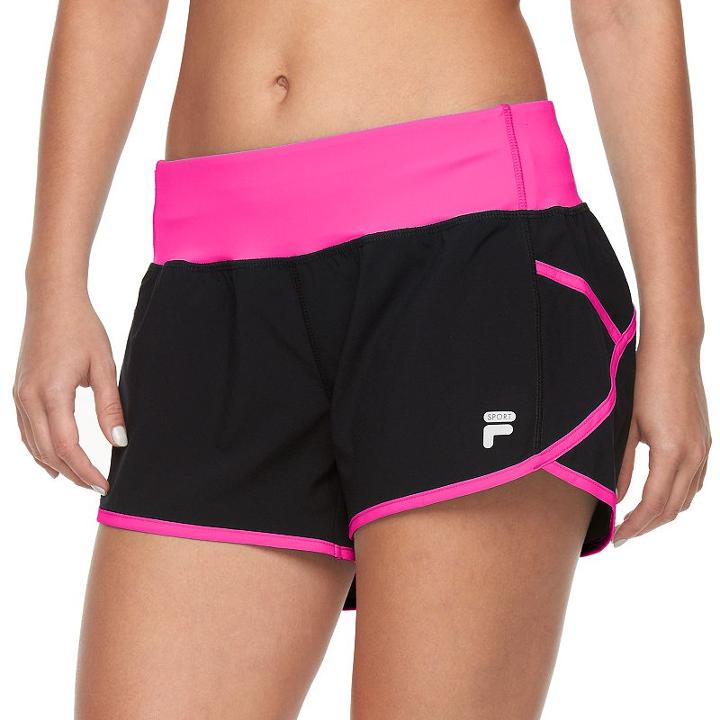 Women's Fila Sport® Contrast Band Running Shorts, Size: Medium, Oxford