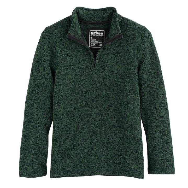 Boys 8-20 Urban Pipeline Quarter-zip Fleece Sweater, Size: Small, Green