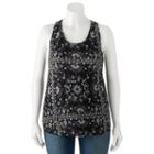 Juniors' Plus Size Mudd&reg; Racerback Tank, Girl's, Size: 3xl, Black