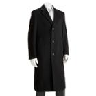 Men's Jean-paul Germain Classic-fit Sander 45-in. Wool-blend Top Coat, Size: 42 Long, Black