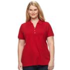 Plus Size Croft & Barrow&reg; Solid Polo, Women's, Size: 3xl, Med Red