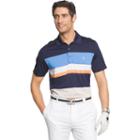 Men's Izod Intrepid Classic-fit Striped Performance Golf Polo, Size: Medium, Dark Blue