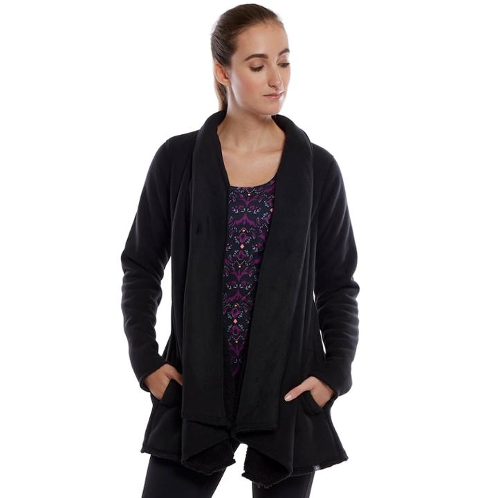 Women's Gaiam Cozy Sherpa Yoga Wrap, Size: Large, Oxford
