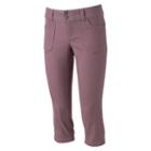 Juniors' Rewind Booty Lift Twill Capris, Girl's, Size: 9, Purple Oth
