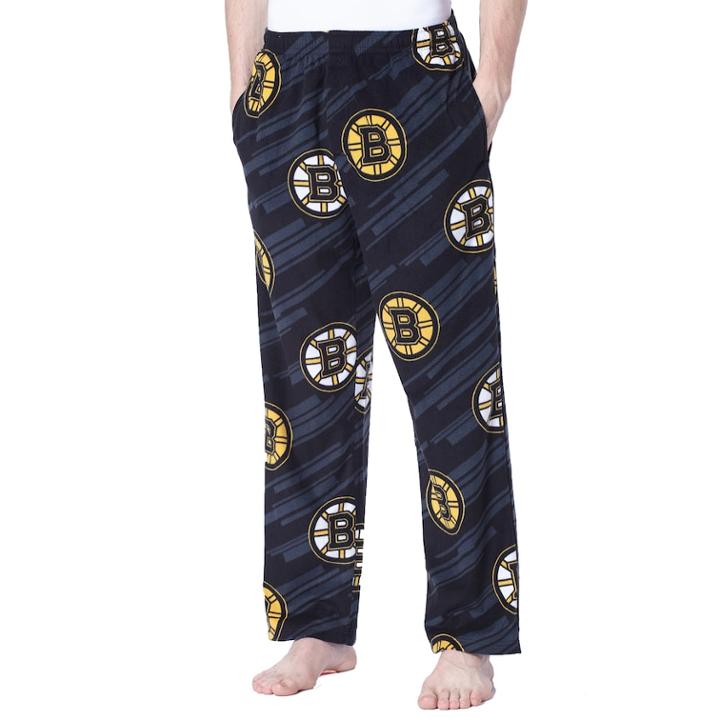 Men's Concepts Sport Boston Bruins Grandstand Fleece Pants, Size: Large, Black