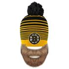 Old Time Hockey, Adult Boston Bruins Bearded Beanie, Black