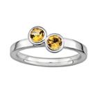 Stacks And Stones Sterling Silver Citrine Stack Ring, Women's, Size: 5, Orange