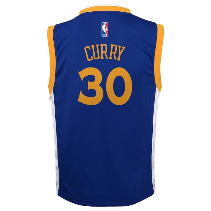 Boys 8-20 Golden State Warriors Stephen Curry Replica Road Jersey, Size: M 10-12, Blue