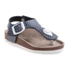 Rugged Bear Polka Dot Toddler Girls' Sandals, Size: 7 T, Blue (navy)